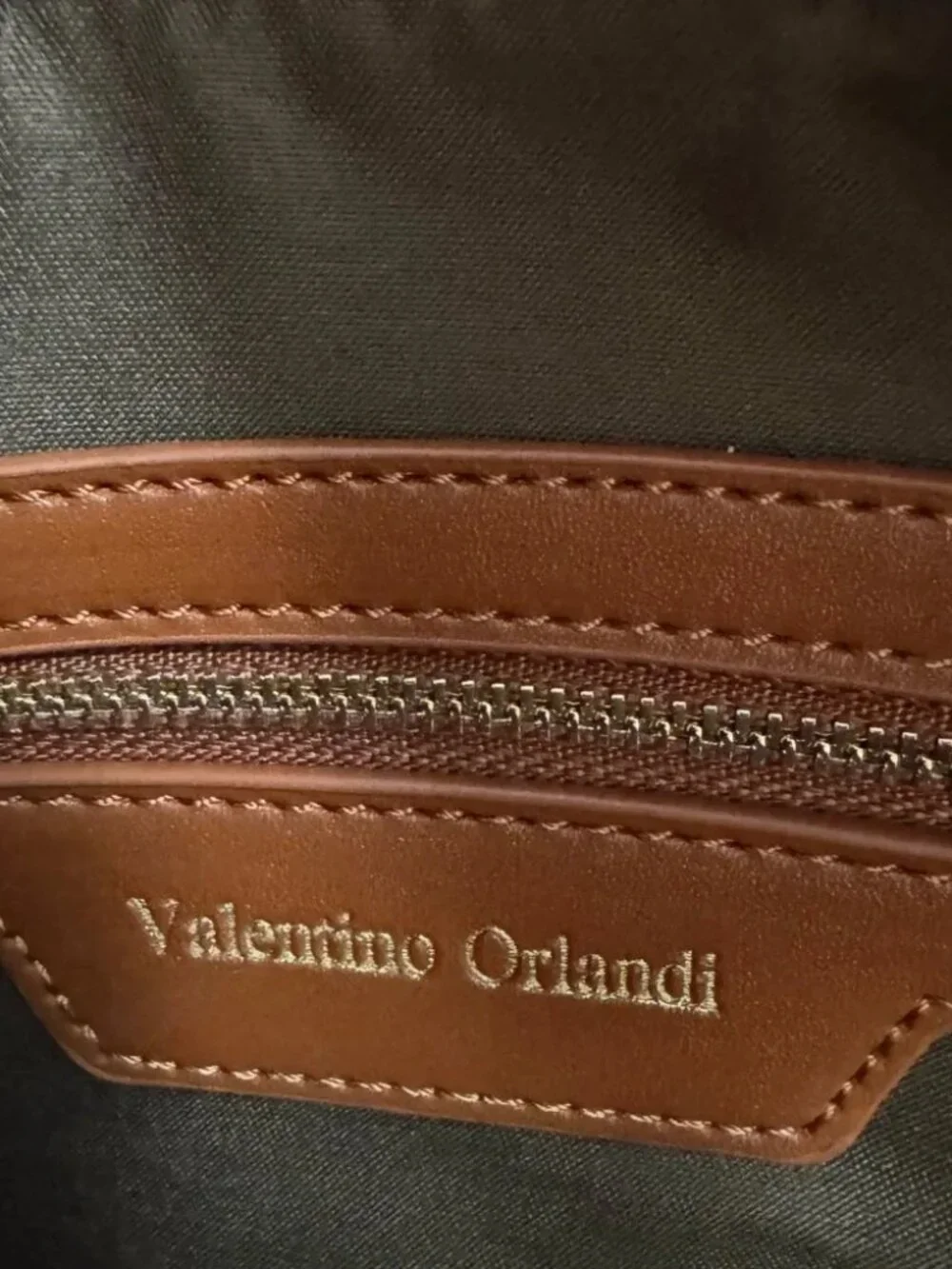 Valentino Orlandi XL Brown Monogram Canvas Messenger Tote MSRP - $299